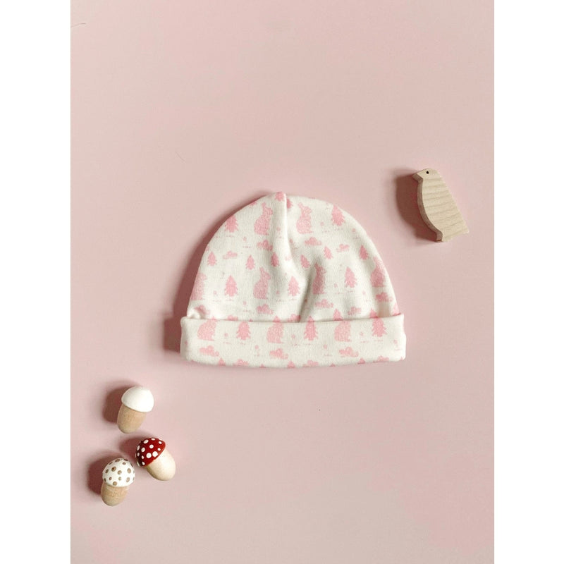 Tiny and Small Organic Cotton Preemie Baby Hat - Bunny Meadow