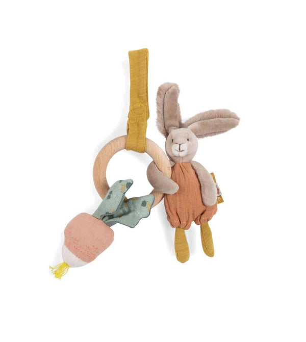 Moulin Roty Rabbit Wooden Ring Rattle Trois Petits Lapin