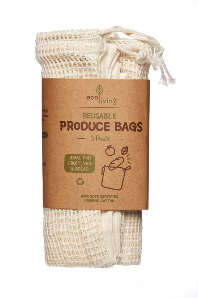 Organic Produce Bags - 3 Pack