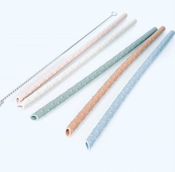 OGB Silicone Straw Set in Neutral Colourway