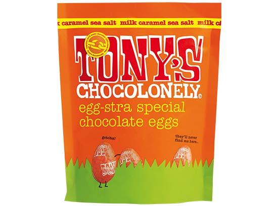 Tony's Chocolonely Easter Eggs Milk Caramel Salt Pouch 178g