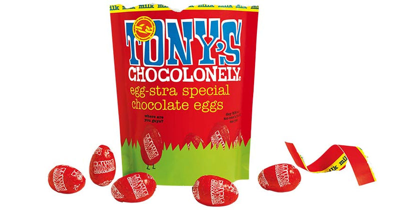 Tony's Chocolonely Easter Eggs Milk Pouch 180g