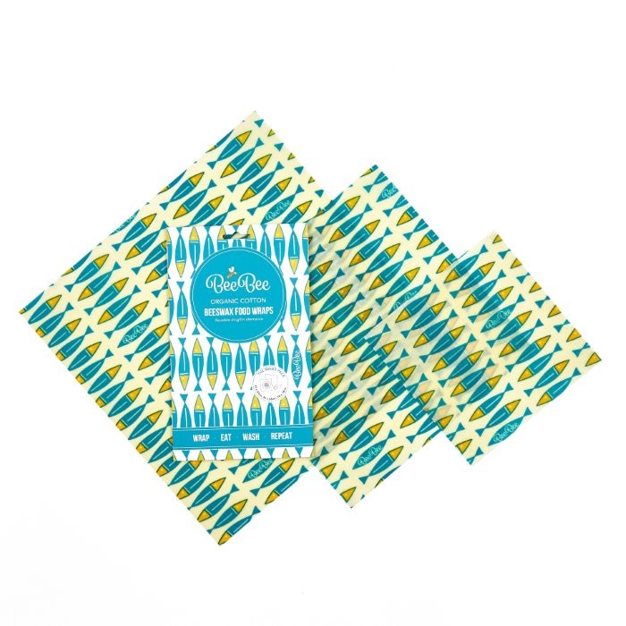 Beebee Beeswax Wraps, The Mixed Size Pack of 3 (18,26,33cm)