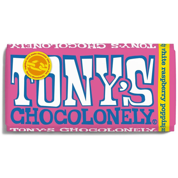 Tony's Chocolonely White Raspberry Popping Candy Big Bar 180g