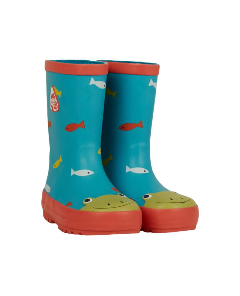 Frugi The National Trust Char Puddle Buster Welly - Frog